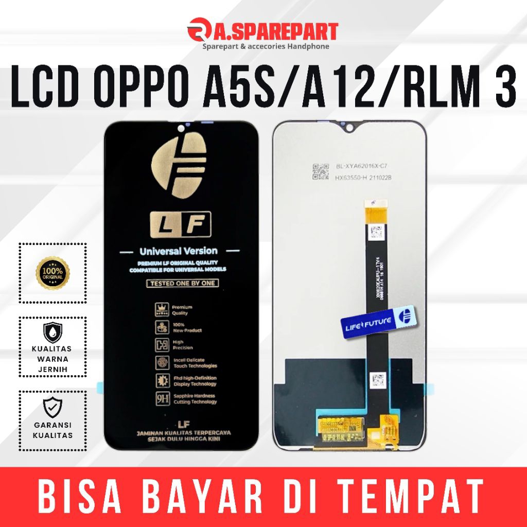 LCD Oppo A5s / A7 / A12 / 3 / 3i  Original Fullset Touchscreen Life Future kualitas terbaik