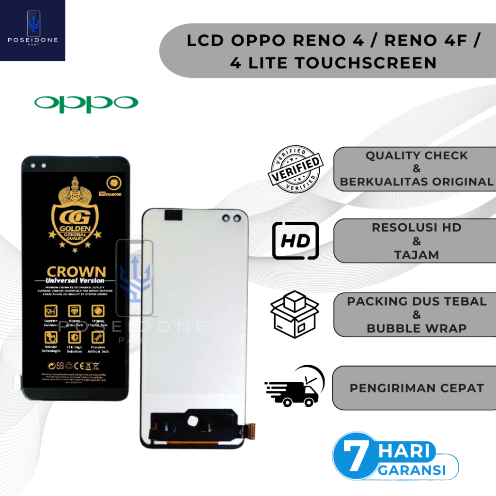 LCD FINGERPRINT RENO 4 / RENO 4F / 4 LITE ORIGINAL FULLSET TOUCHSCREEN