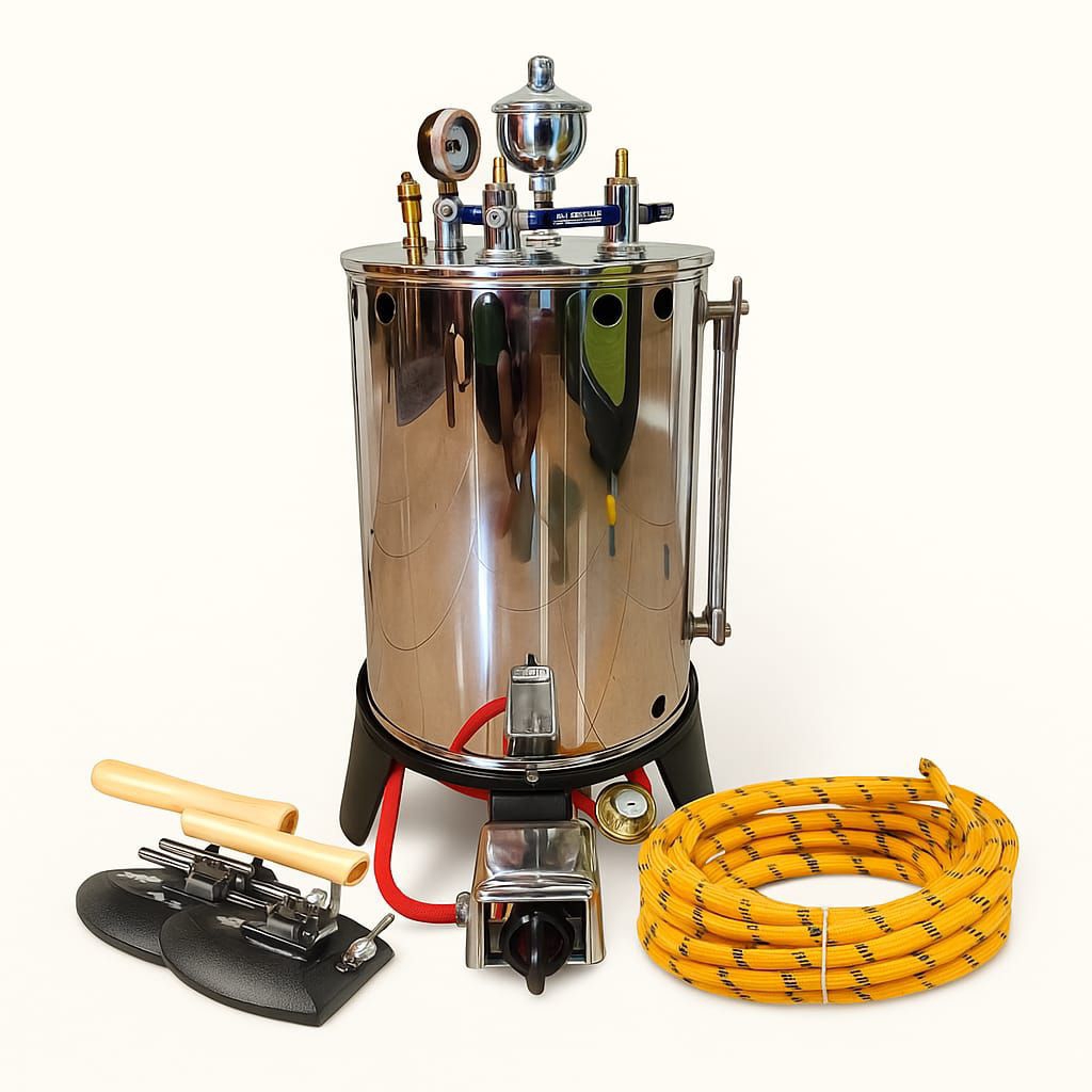 Setrika Uap Gas Boiler Laundry 35 Liter 1 Set Lengkap