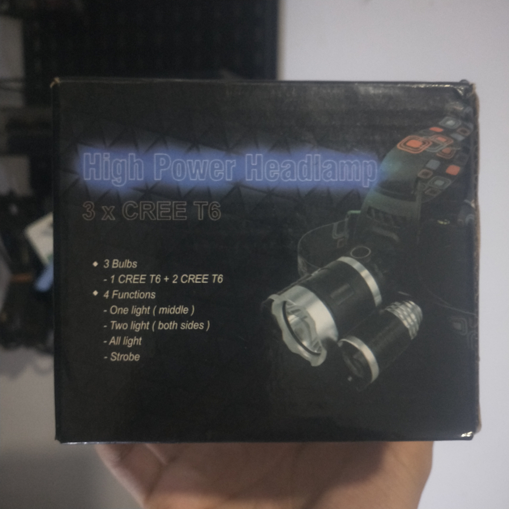 Lampu Kepala High Power Headlamp T6 Headlamp Led 3 Xml T6
