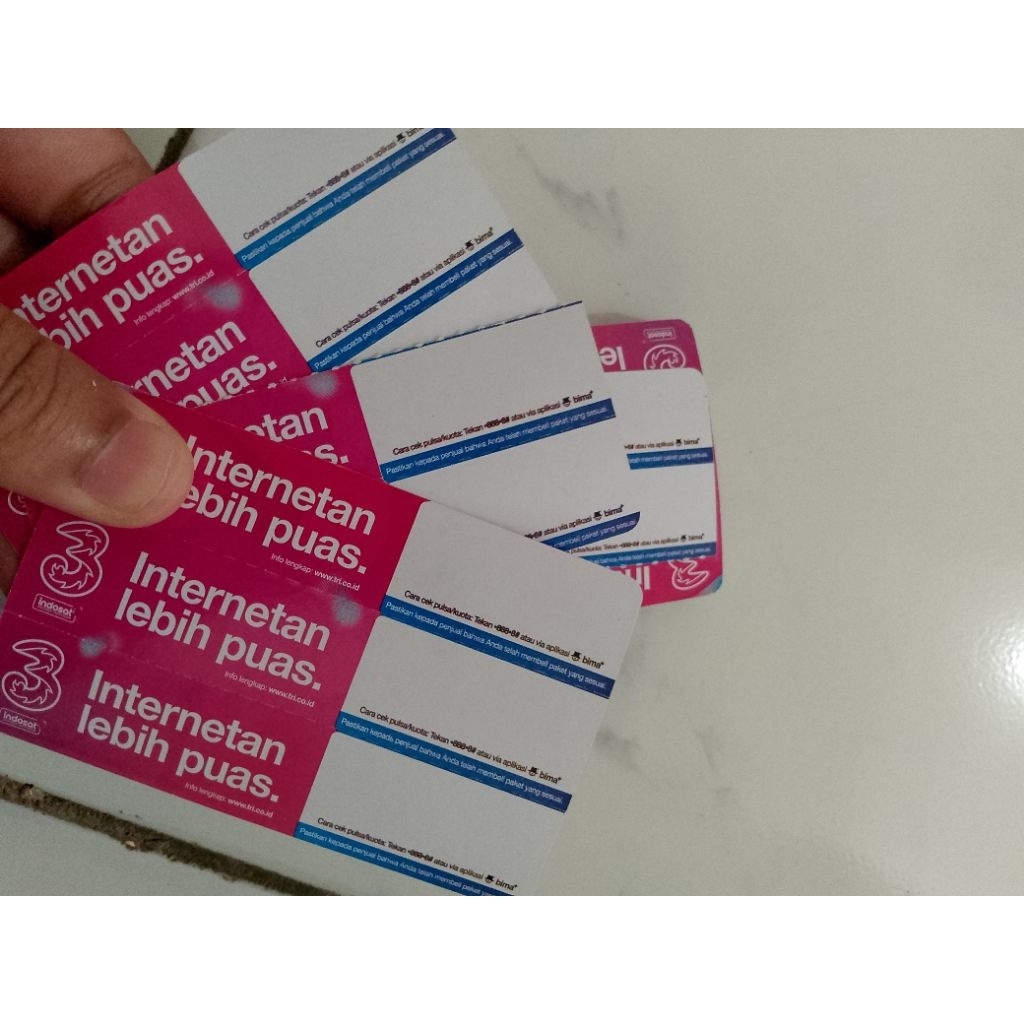 paket kartu voucher kuota three kosong