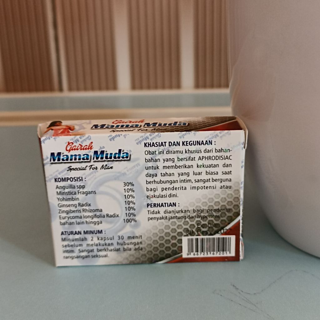KAPSUL GAIRAH MAMA MUDA OBAT KEPERKASAAN PRIA DEWASA OBAT KUAT OBAT TAHAN LAMA (1 Sachet)