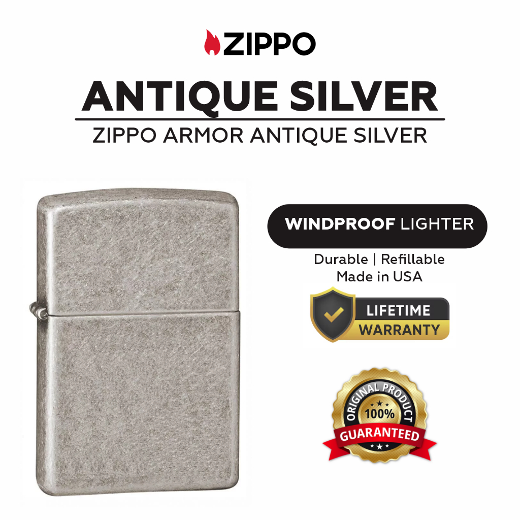 Zippo 28973, Armor Antique Silver