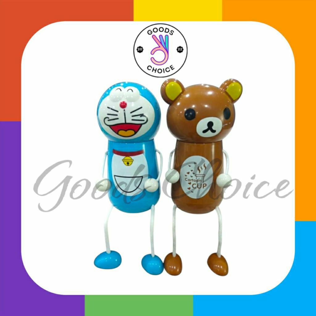 TERMOS STAINLESS DORAEMON&BEAR / BOTOL AIR MINI KARAKTER/BOTOL STAINLES KECIL/TERMOS MINI LUCU / TER