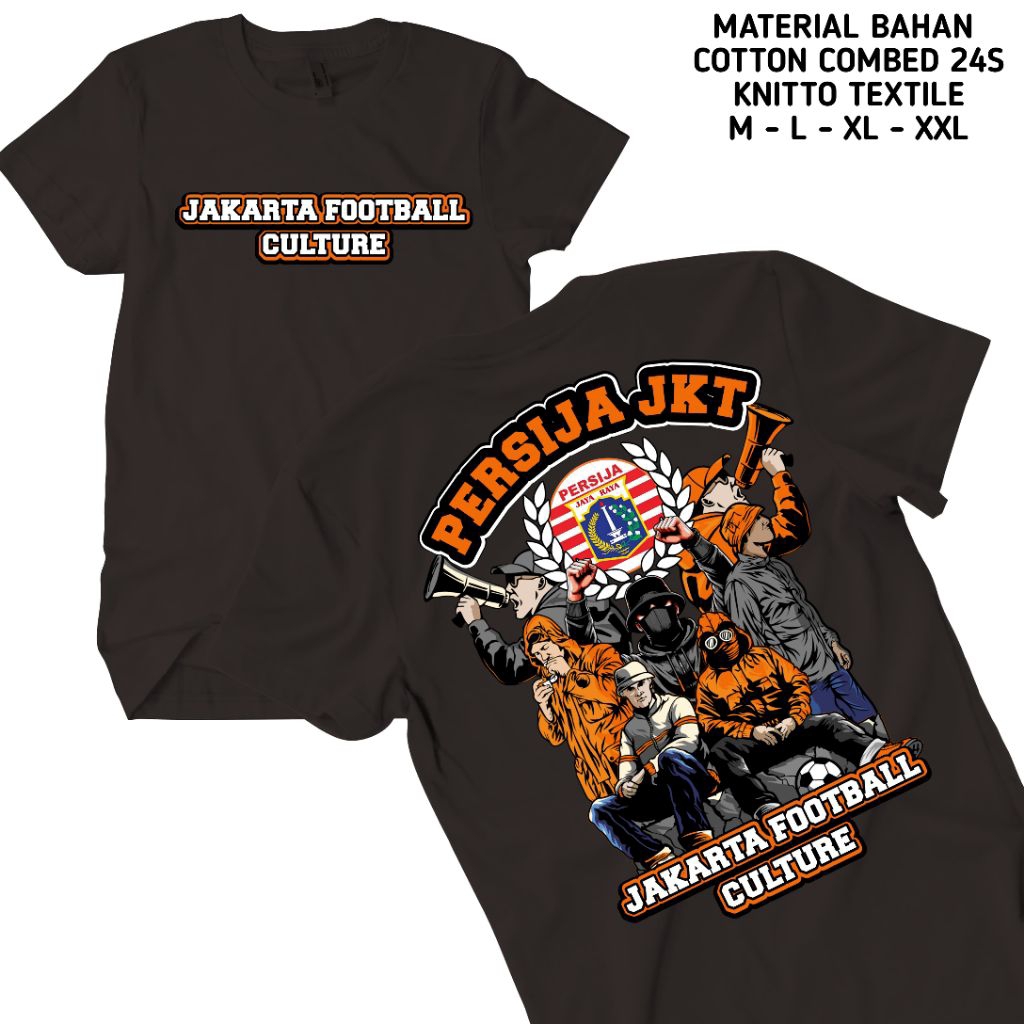 Baju Kaos Persija Jakarta Football Culture - Kaos Supporter Bola Persija Keren Terbaru Unisex - Kaos
