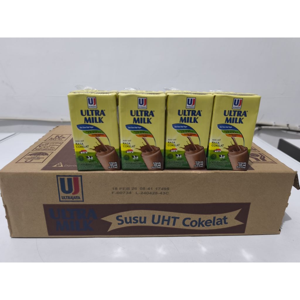 

Halal | Susu Ultra Milk UHT 125 ml 1 karton isi 40 pcs rasa coklat