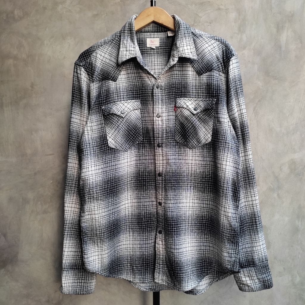 Levi's kemeja flanel veterano kancing batu