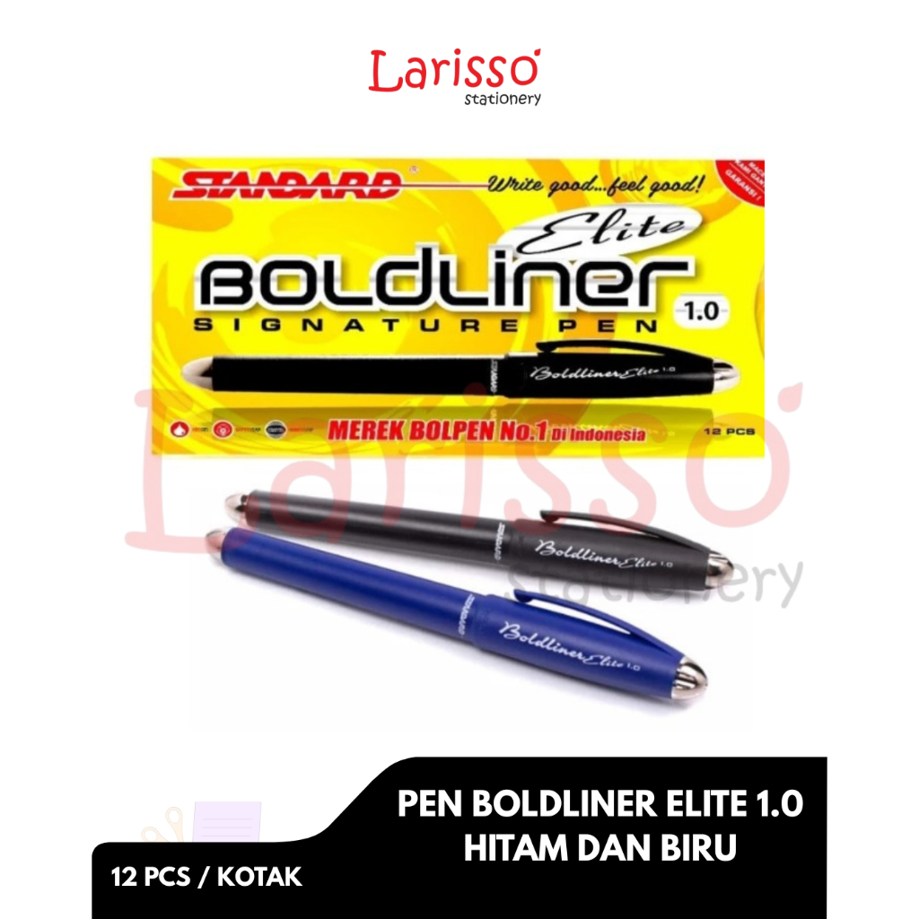 

STANDARD - (pcs) PEN BOLDLINER Elite STANDARD - Warna Hitam Dan biru - Ukuran 1mm - Pcs