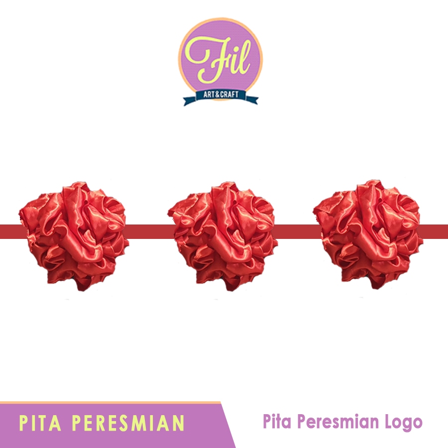 

Pita Peresmian / Pita Bulat / Gunting Pita / Grand Opening / Pita Satin Bulat Kain Merah