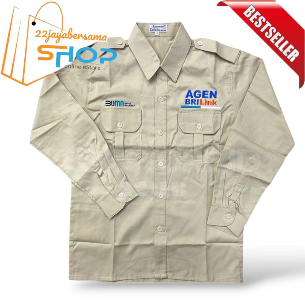 Kemeja Agen Brilink • Baju agen Bri link • Seragam Agen Brilink Terbaru