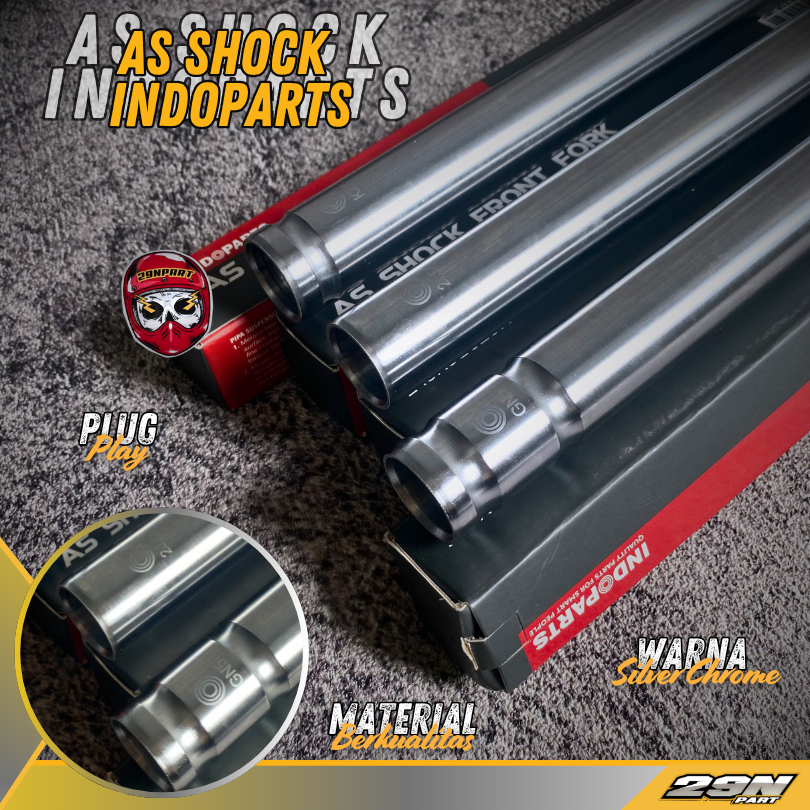 As Shock Depan Silver Chrome ORIGINAL INDOPARTS Motor VARIO SCOOPY BEAT FI ESP SPACY WIN GRAND PRIMA