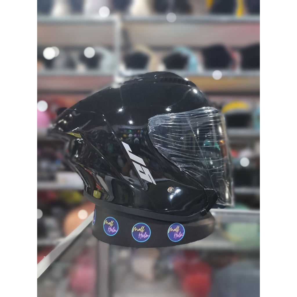 HELM HALFFACE HALF FACE MLA J5 KACA HITAM