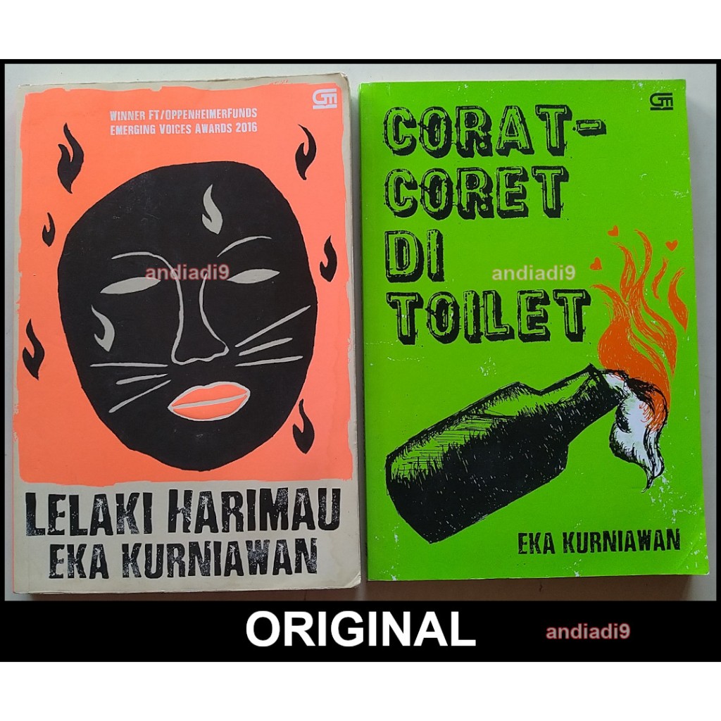 BEKAS BUKU CORAT - CORET DI TOILET  LELAKI HARIMAU EKA KURNIAWAN ORIGINAL