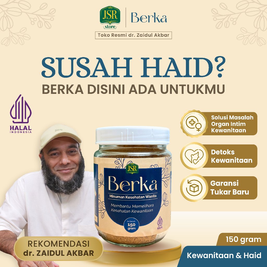 

BERKA JSR dr Zaidul Akbar Minuman Kewanitaan - Pelancar Haid - PCOS - Nyeri Haid - 150gram