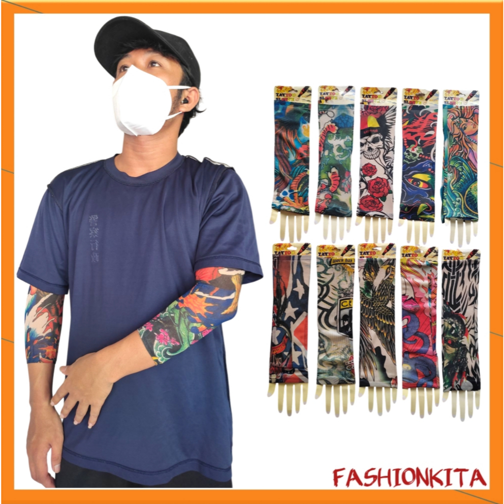 MANSET TATTOO SLEEVE SARUNG TANGAN TATO TEMPORARY
