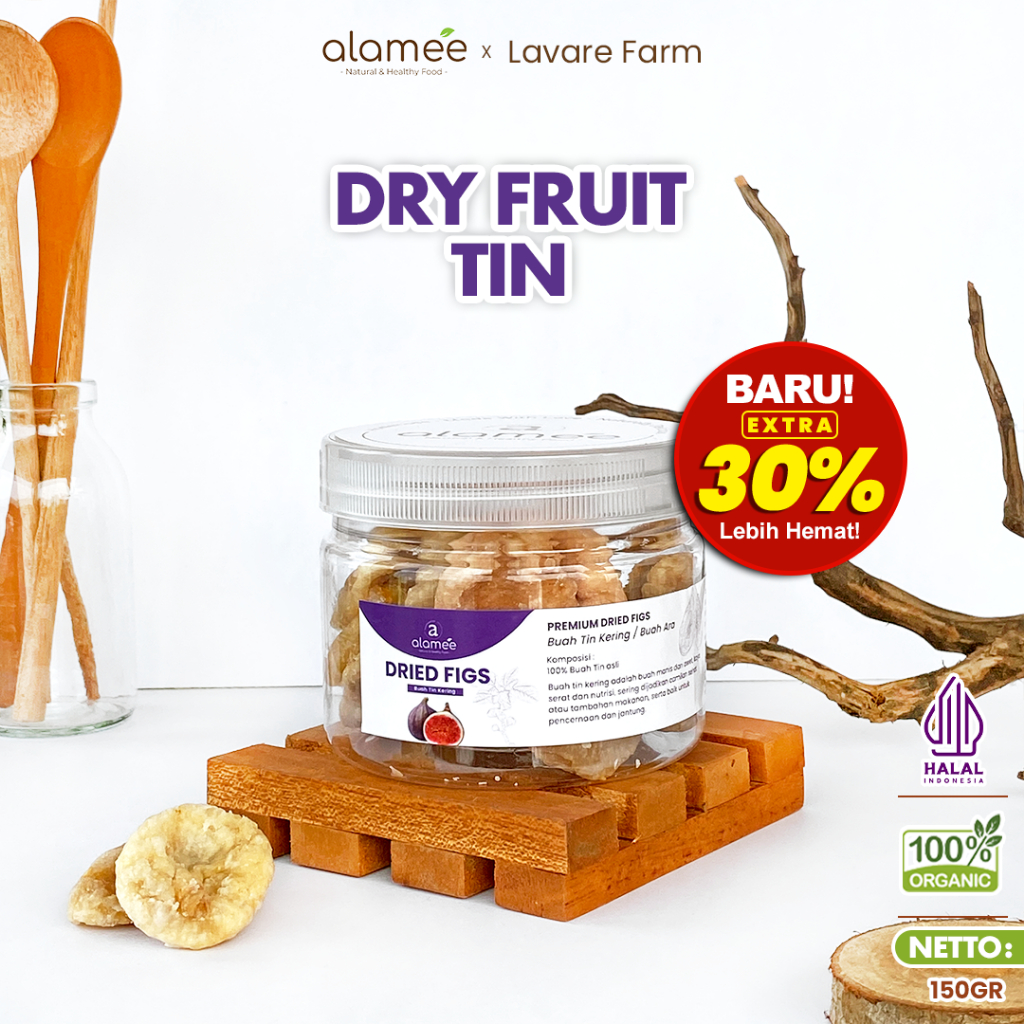 

ALAMEE Buah Tin Kering Cemilan Buah Sehat Dried Figs Buah Ara Kering Rendah Kalori 150gr BUMA