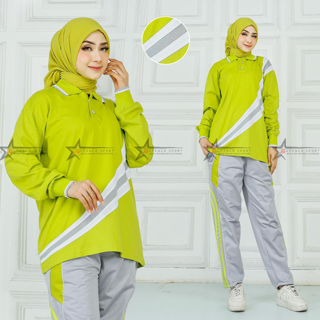 HEMAT LUAR BIASA Baju olahraga wanita set training senam / setelan baju olahrga senam / seragam