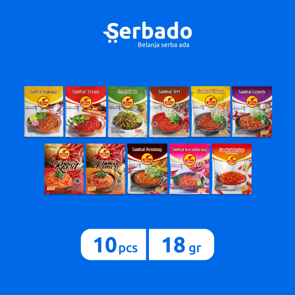 

Finna Sambal Uleg 1 Pak - All Variant (isi 10 pcs)