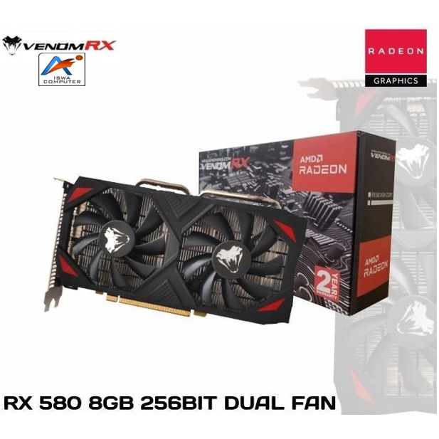 VENOMRX RADEON RX 580 8G D5 256 bit VGA Card Venom RX 8GB RX580 DDR5