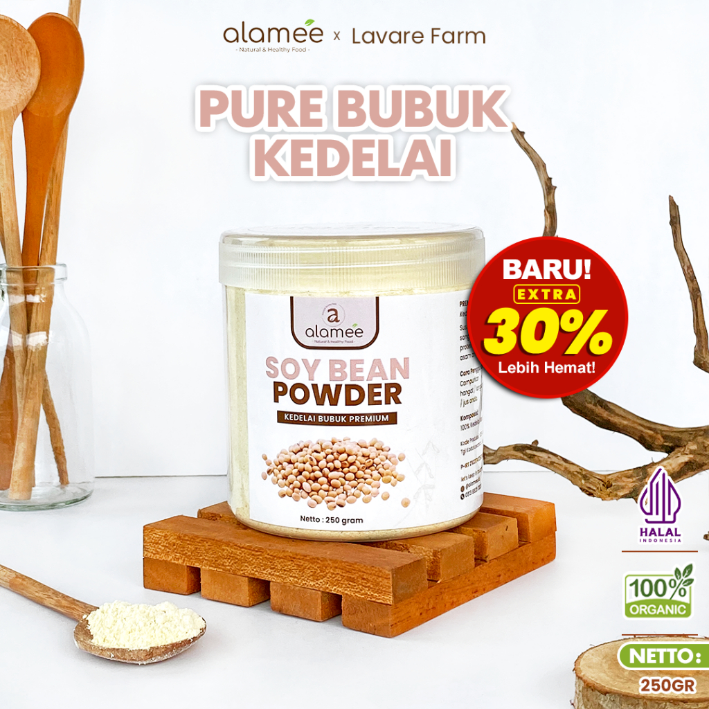 

ALAMEE Bubuk Kedelai Soybean Milk Powder Murni Kacang Kedele Soy Bean Susu 250gr BUMA