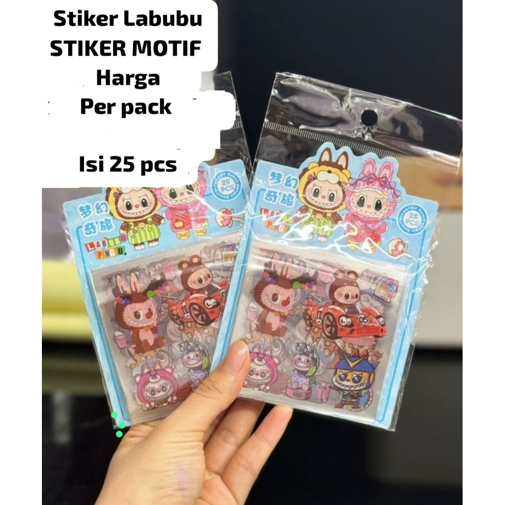 

( isi 25 Pcs) Stiker Motif Labubu isi 25 Pcs