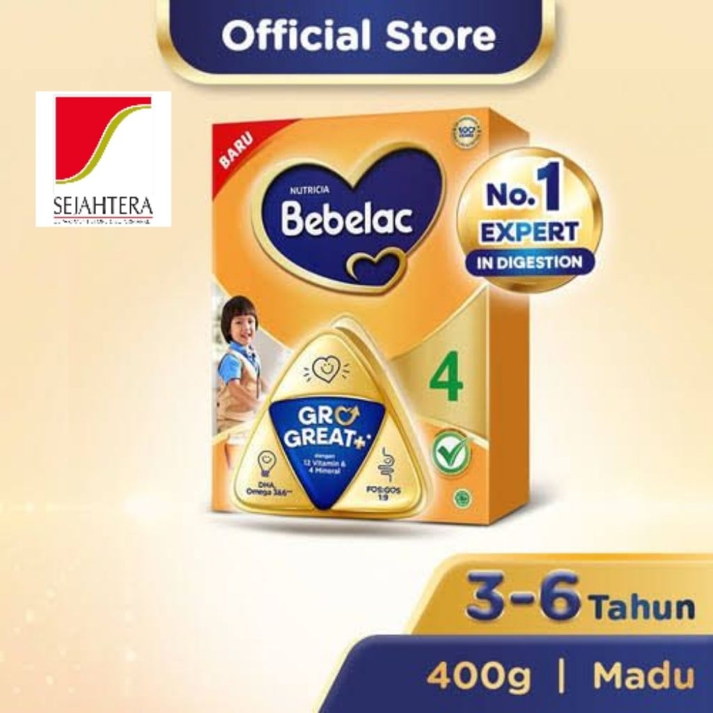 

bebelac 4 madu 3-6 tahun 400gr box