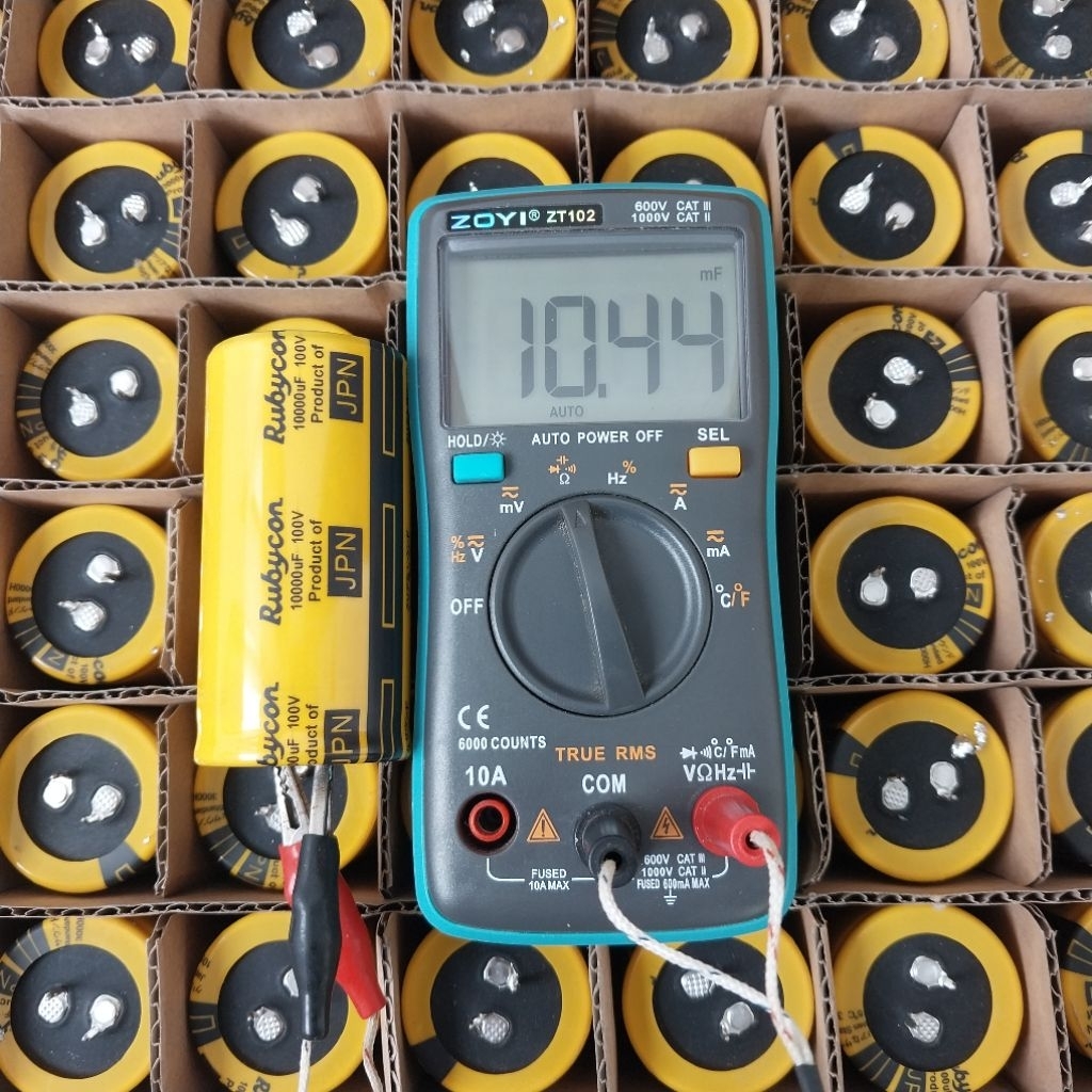Jtterang Elco Rubycon Kuning Japan 10000Uf 100V, Rubycon Yellow 100V 10000Uf