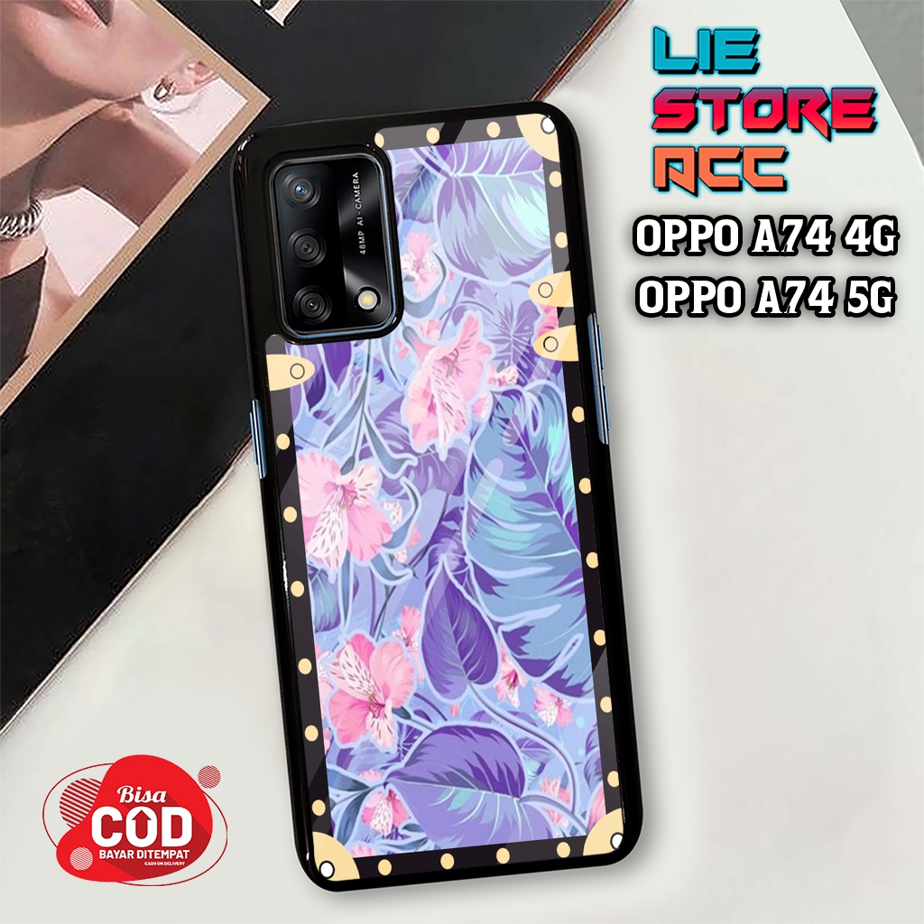 liestore_acc Case OPPO A74 4G / OPPO A74 5G Motif [ BUNGA ] Hp Glossy Casing Hardcase Softcase Bisa 