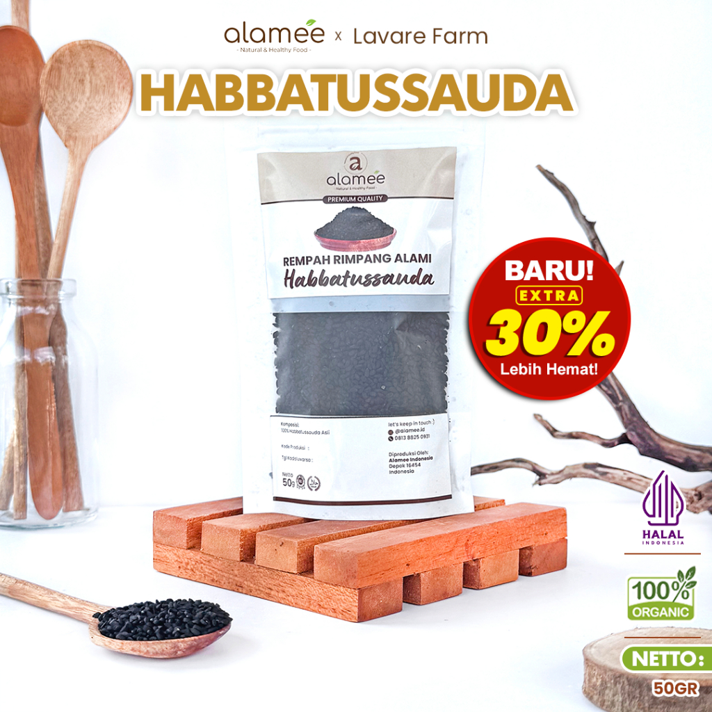 

ALAMEE Biji Habbatussauda Original Asli Jinten Hitam Biji Jintan Habatusauda 50 gram buma organik