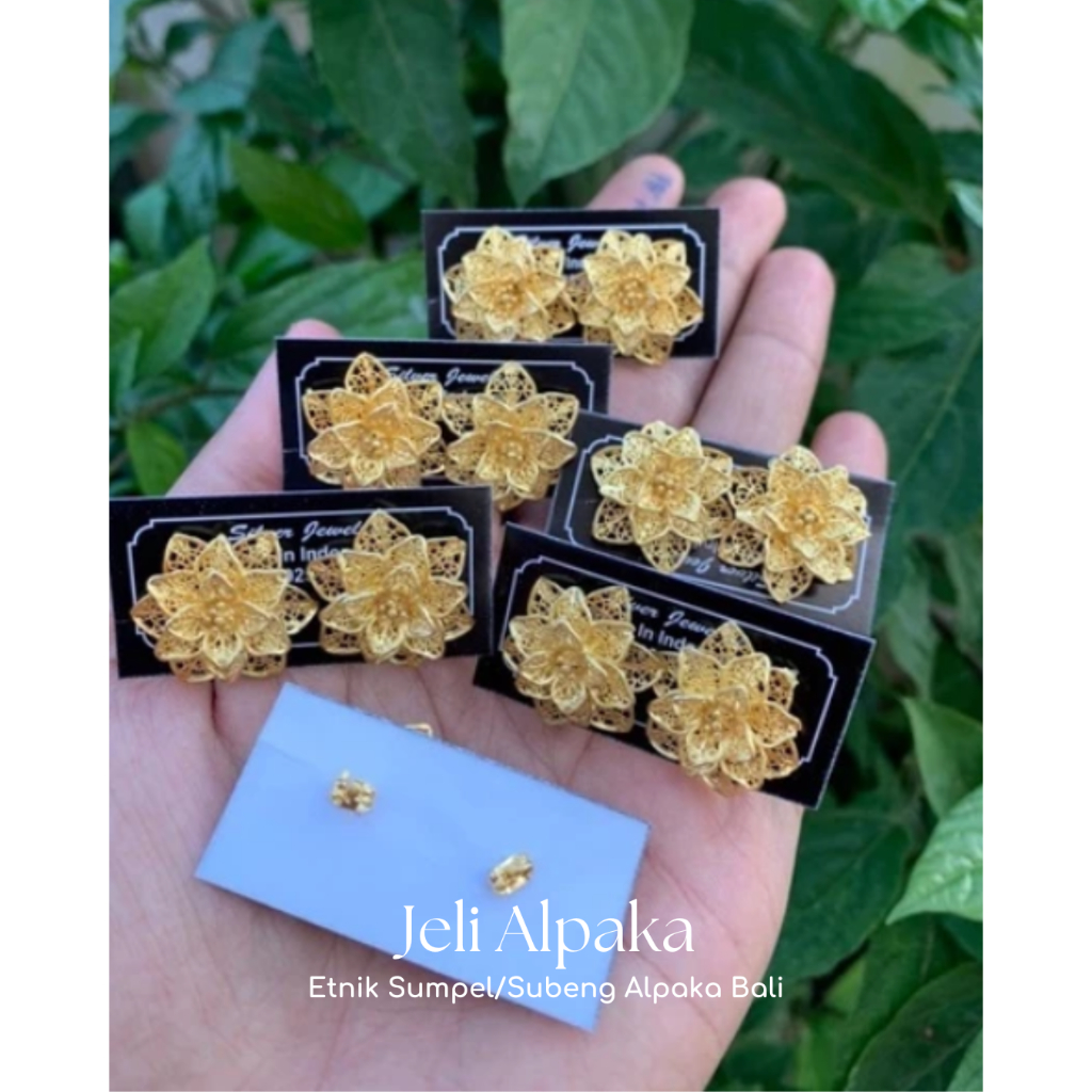 Jeli Alpaka - Etnik Sumpel/Subeng Alpaka Bali | Anting | Subeng Bali | Subeng Mawar | Subeng Karawan