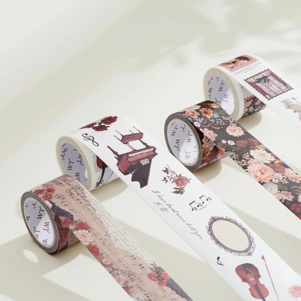 

4 Pcs Set Waltz of Flowers Washi Tape Sticker Cut by WT