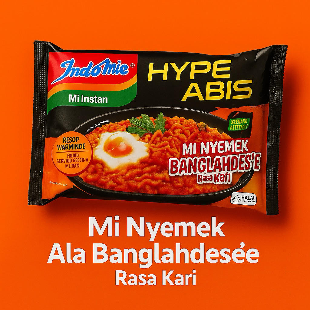 

Indomie Mi Nyemek BANGLAHDES’E Rasa Kari HYPE ABIS 1Pc