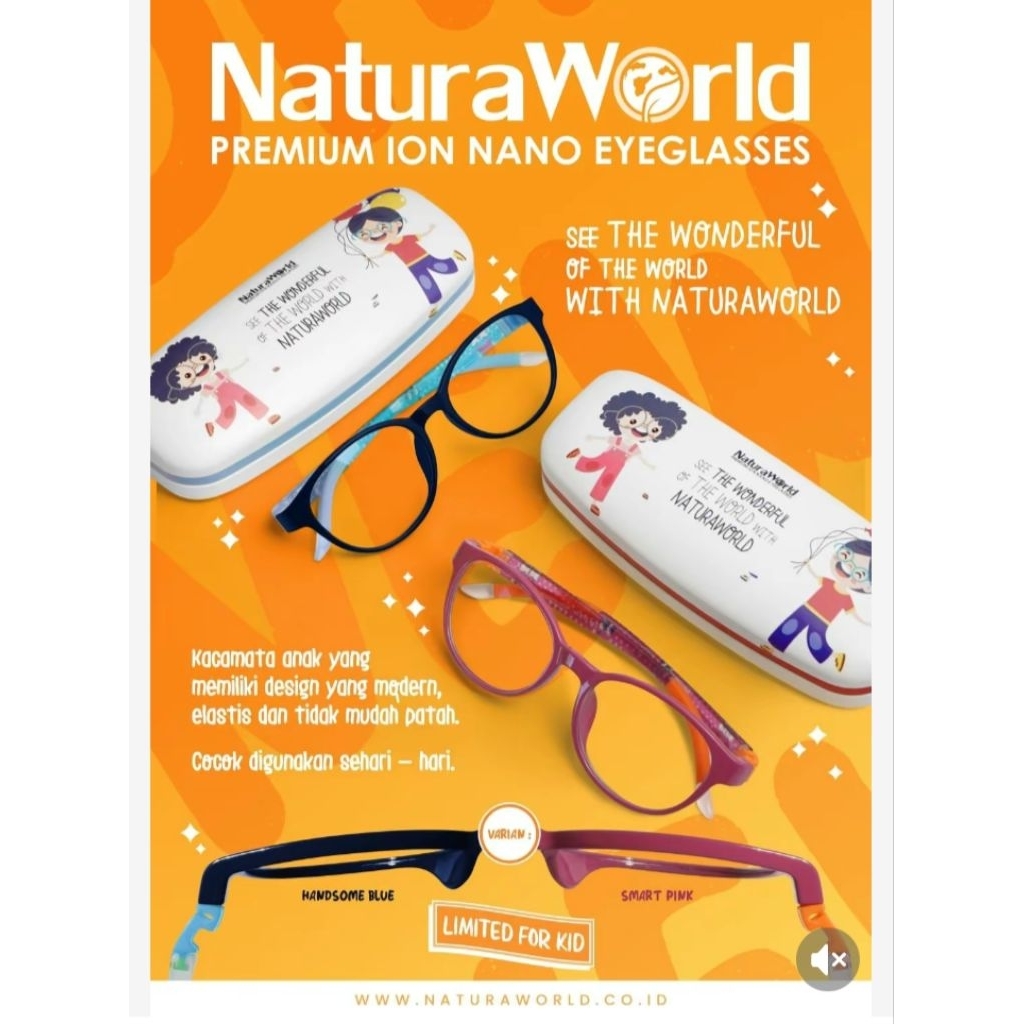 NaturaWorld Ion‑Nano Kids Eyeglasses - Kacamata ion nano untuk anak-anak
