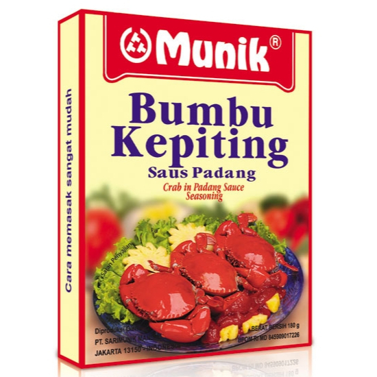 

MUNIK BUMBU INSTAN KEPITING SAUS PADANG 180 GR CRAB IN PADANG SAUCE SEASONING