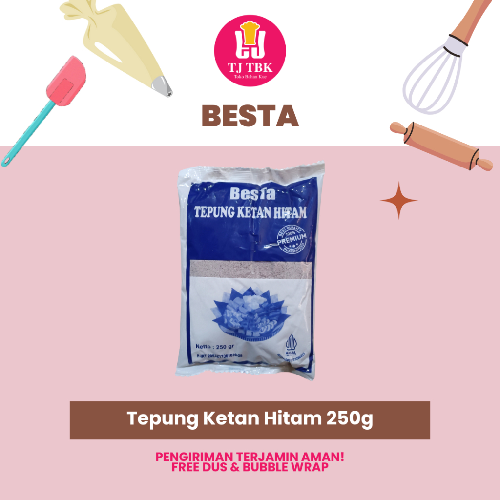 

Tepung Ketan Hitam Besta 250g | Toko Bahan Kue TJ