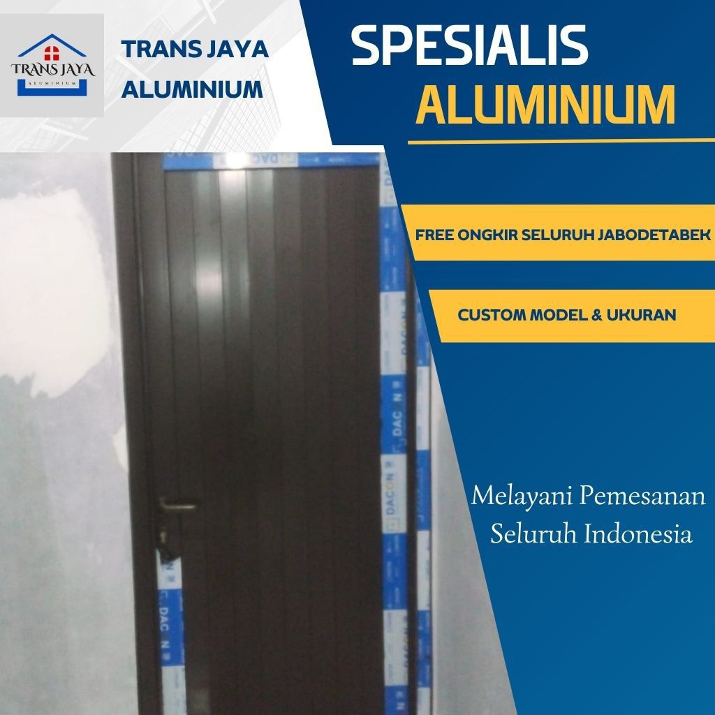 PINTU ALUMINIUM FULL PANEL 80*200