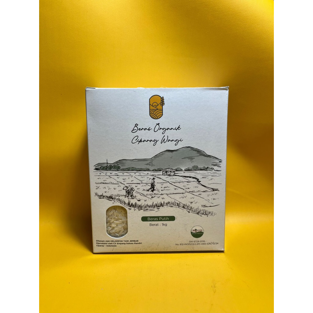 

BERAS ORGANIK - Beras Putih Organik Ciparay Wangi 1kg (dus)