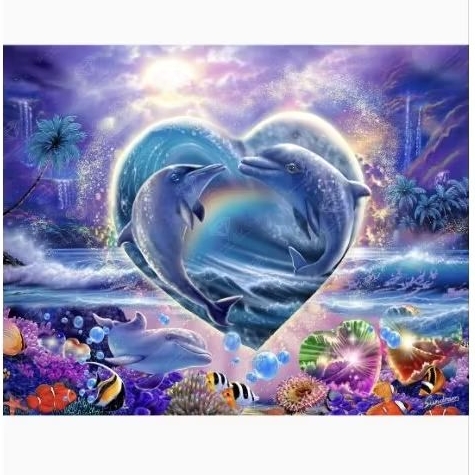 

Dolphin in love (Diamond Art Club) Original