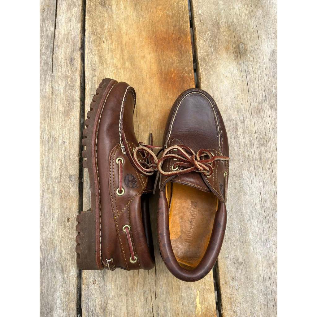 Timberland Brown 3 Eye Lug Boat Shoes