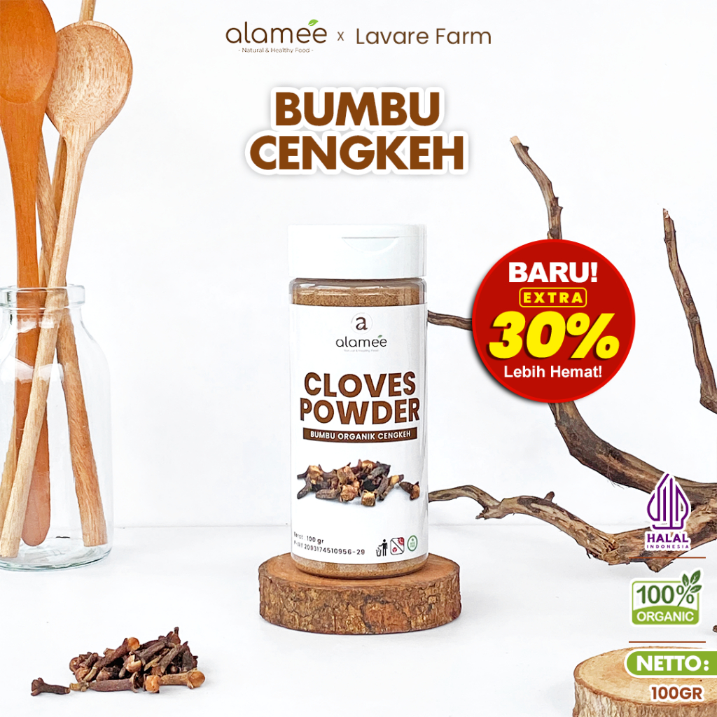 

ALAMEE Cengkeh Bubuk Clove Powder Ground Spice Murni Asli Tanpa Campuran Bumbu Organik 100g Tabur BUMA