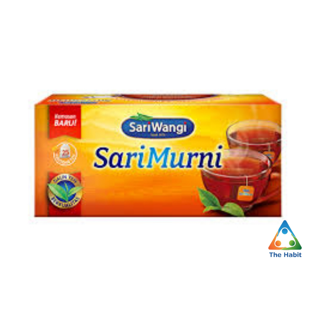 

(The Habit) SARIWANGI SARI MURNI TEH KEMASAN KOTAK ORANGE ISI 25 KANTONG TEA|| DAUN TEH HARGA PER 1 KOTAK