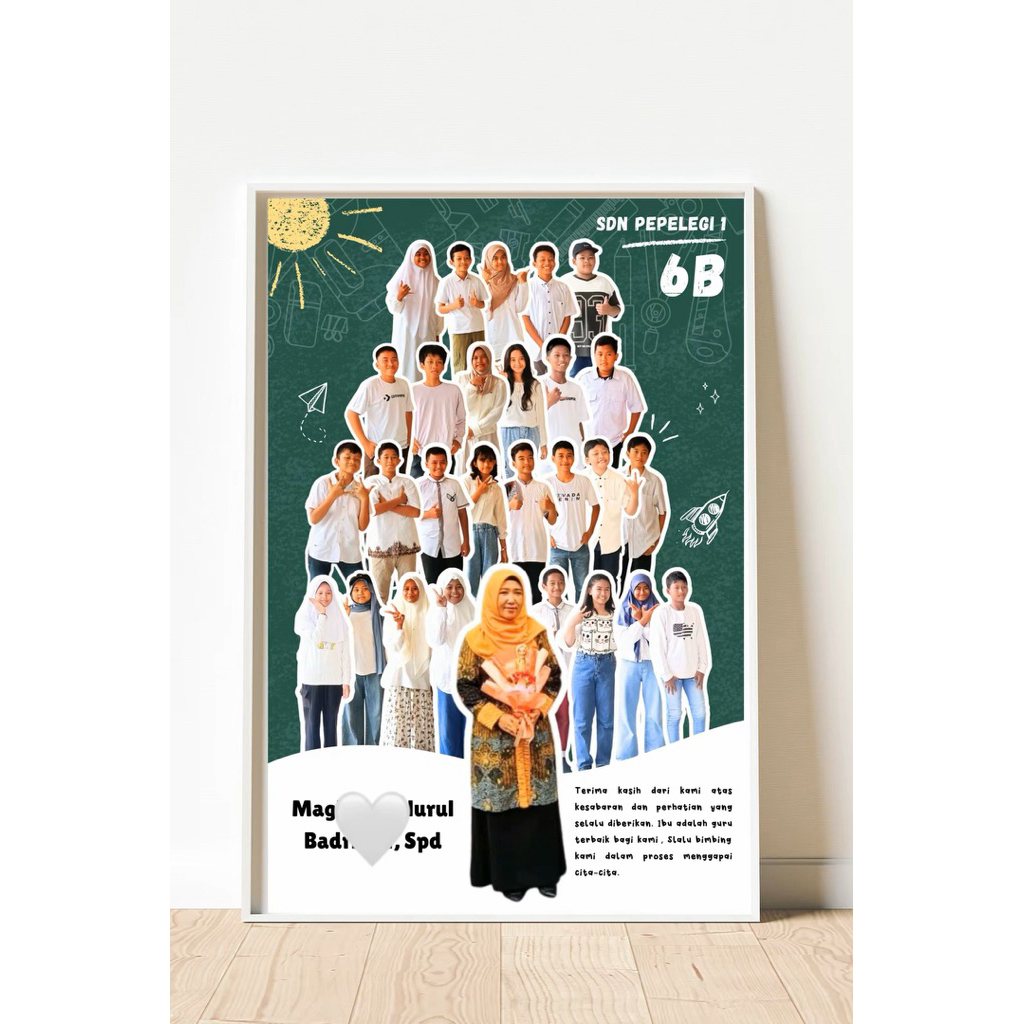 FRAME HARI GURU | FRAME PERPISAHAN KELAS | GRADUATION FRAME | IDE KADO HARI GURU | IDE KADO LUCU | P