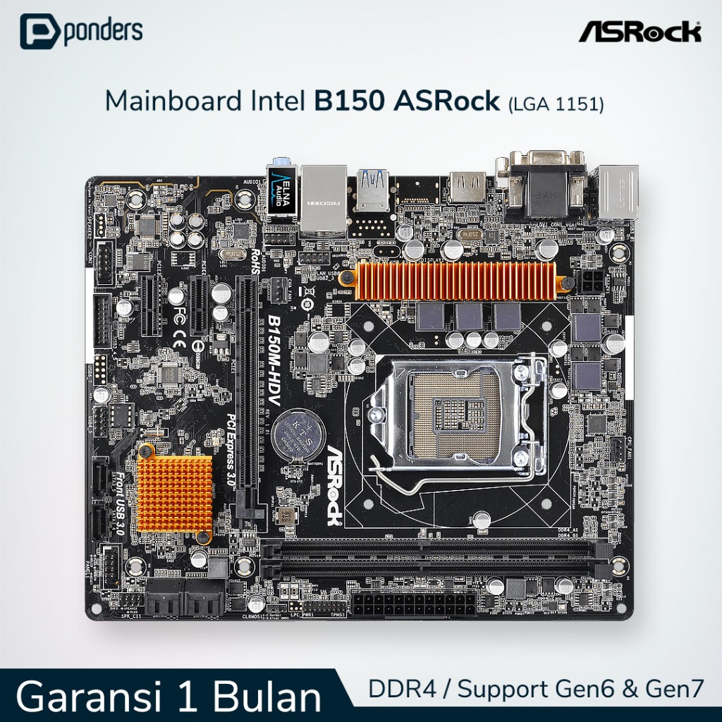Mainboard Intel ASRock B150 LGA 1151 DDR4 Support Gen6 & Gen7