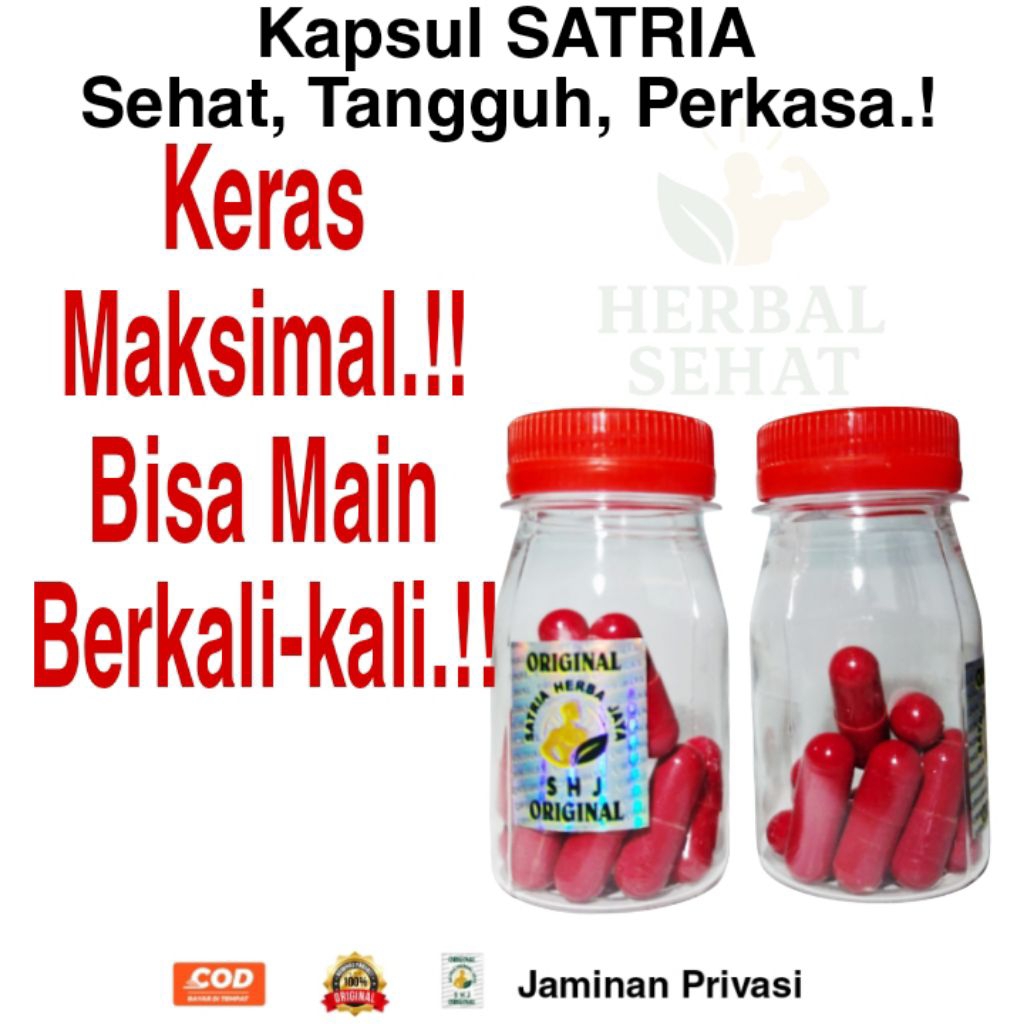 Kapsul Obat Kuat Tahan Lama // Satria Herba Suplemen Vitalitas Pria Dewasa