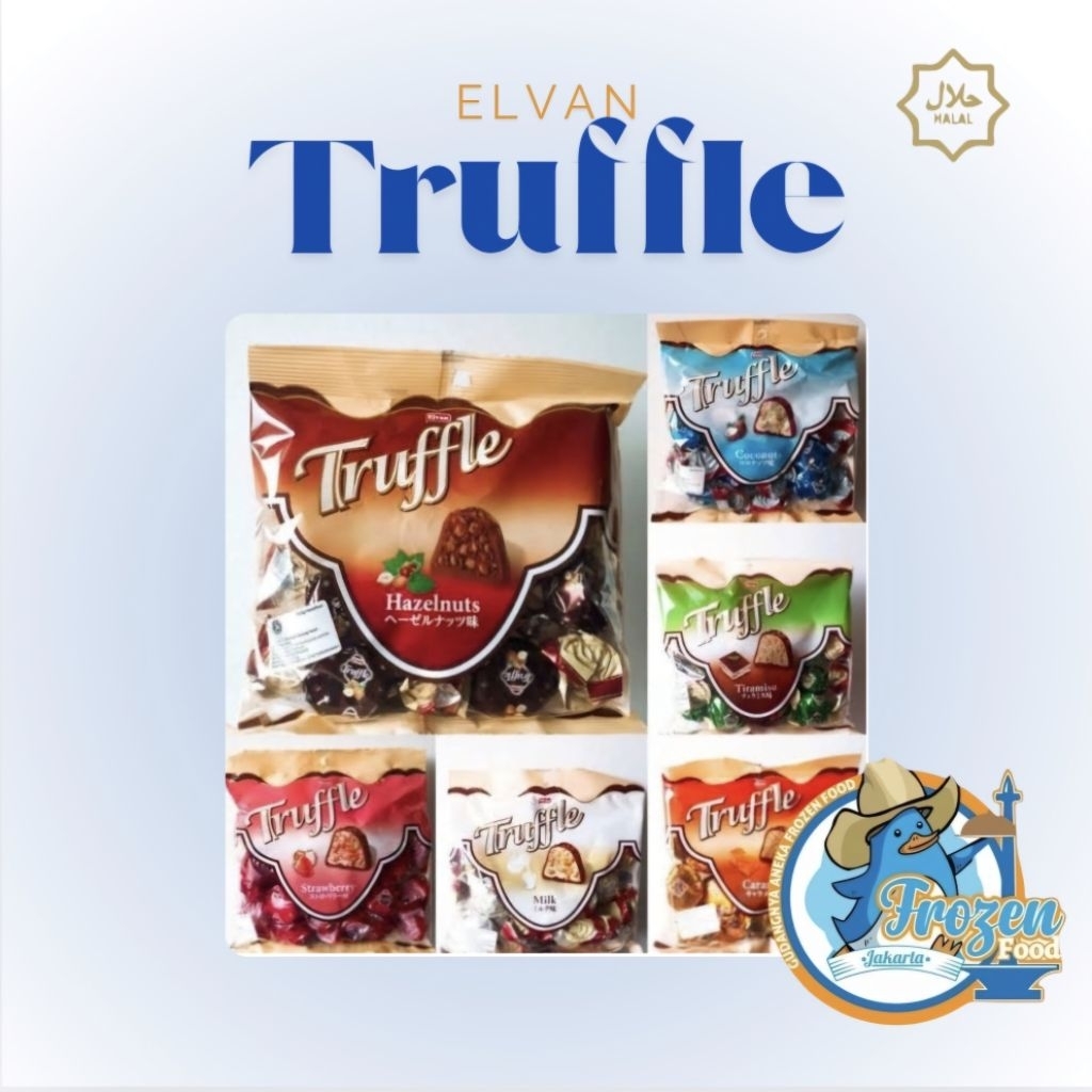 

Elvan Chocolate Truffle 400gr | Strawberry | Hazelnut | Coconut | Caramel | Assortment. WAJIB EXTRA BUBBLEWRAP