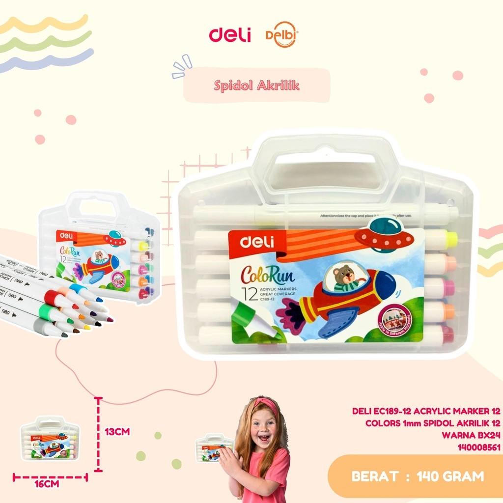 

DELI ACRYLIC MARKER SPIDOL AKRILIK
