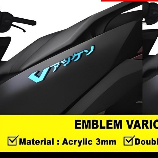 EMBLEM VARIO JAPAN TIMBUL 3D LOGO HONDA VARIO JAPAN TIMBUL (1 SET KANAN + KIRI)