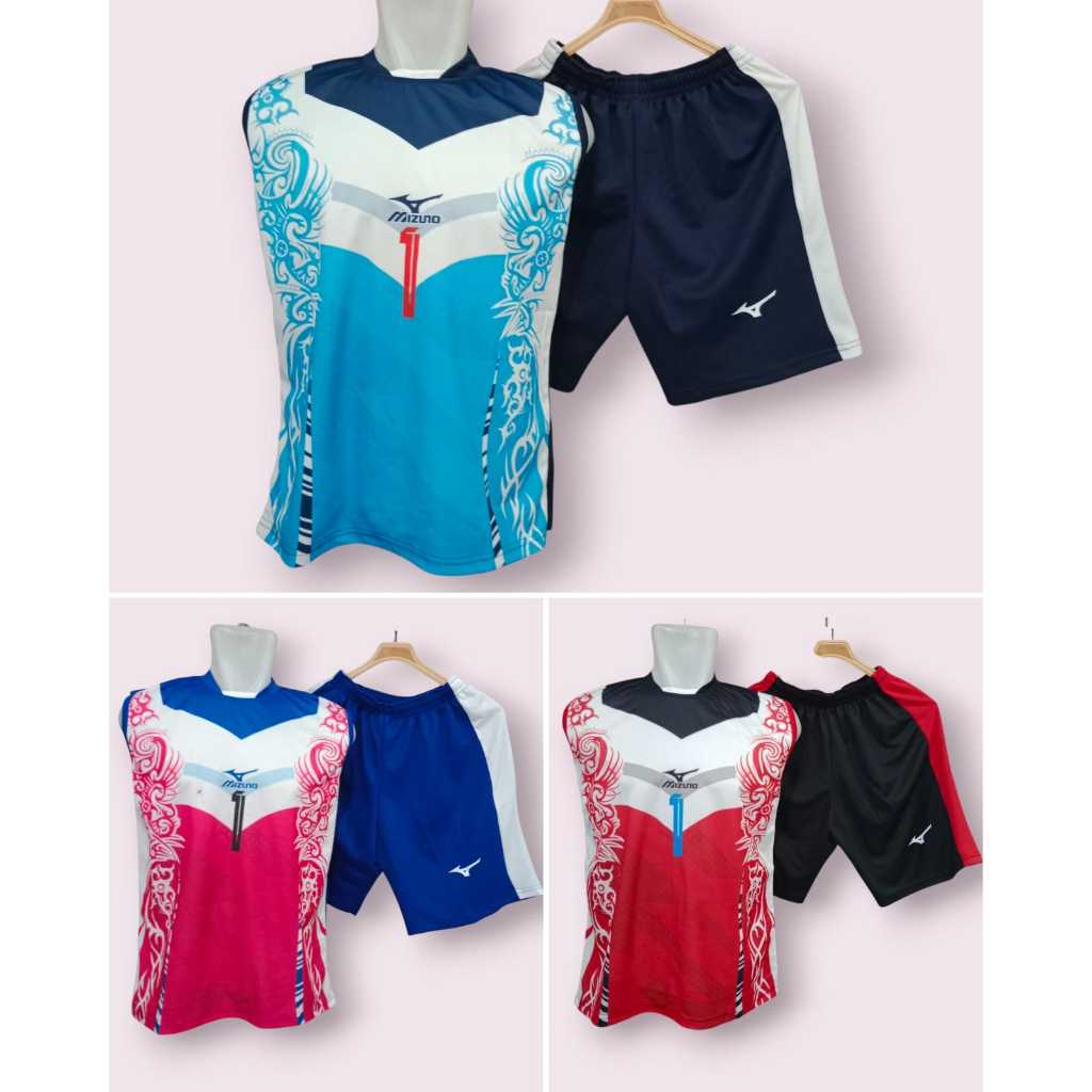 LUSINAN ISI 12, SETELAN VOLI SINGLET BERNOMOR, SETELAN LEKBONG, BAJU VOLI, SETELAN OLAHRAGA