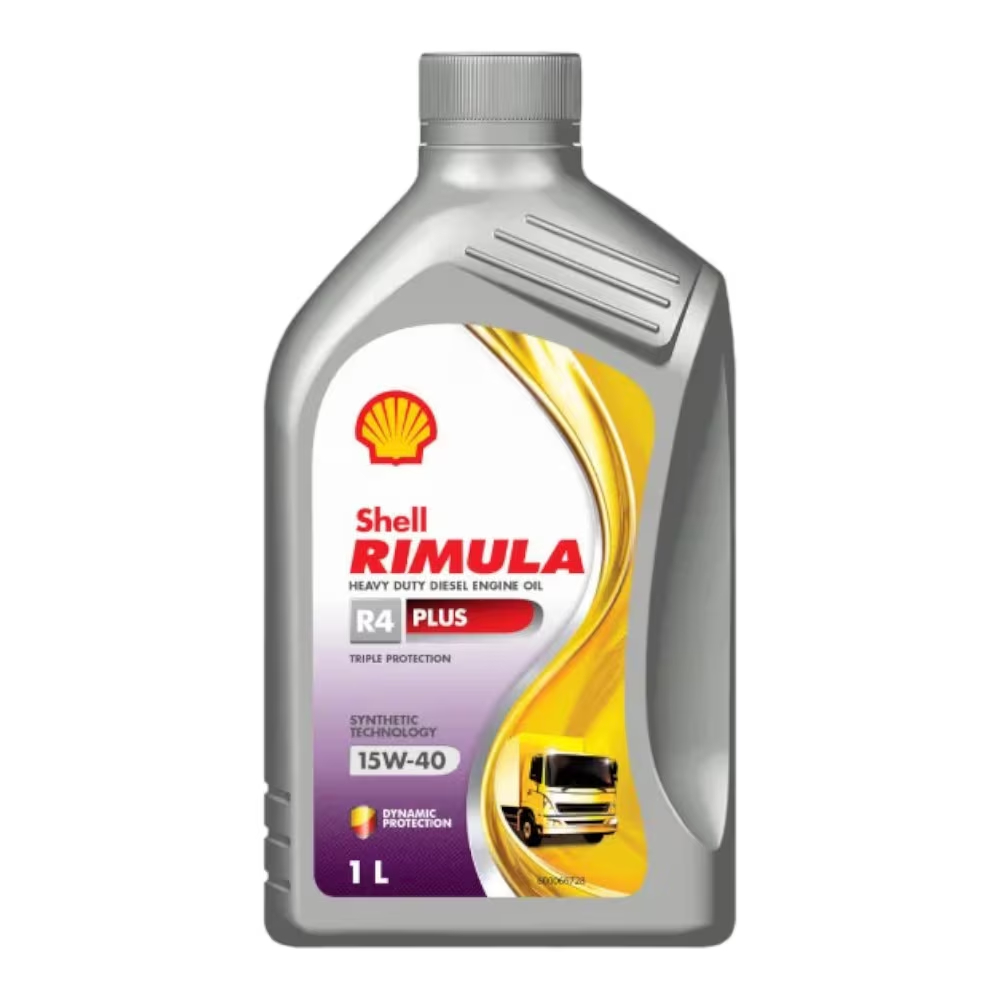 Shell Rimula R4 PLUS SAE 15W-40 BOTOL 1 LITER  - Pelumas Oli Mesin Mobil Mesin Diesel Original RESMI