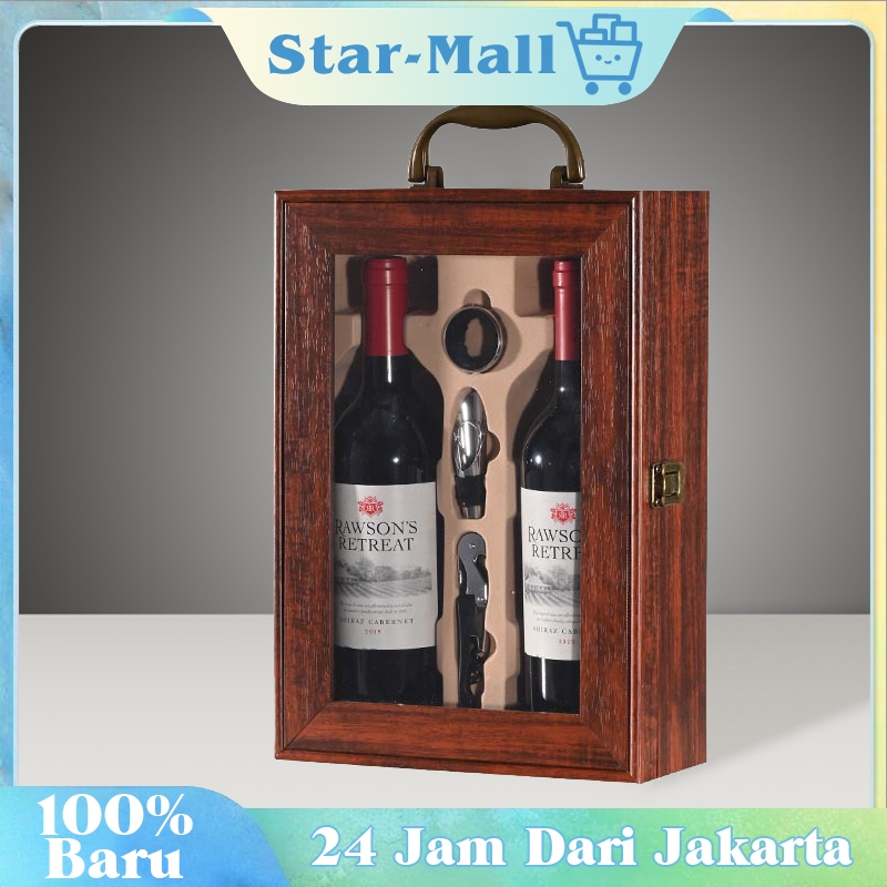 

Wine Box Transparan / Wine Hampers / Kotak Pajangan Anggur